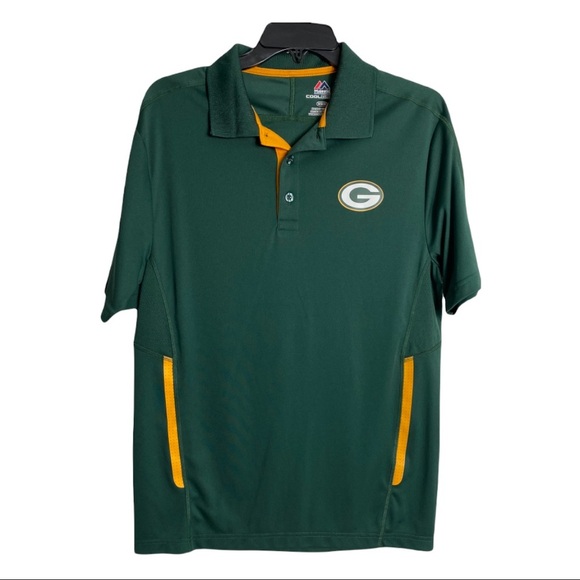 Majestic Cool Base Men's Green Bay Packers Short-Sleeve Polo - Picture 2 of 9